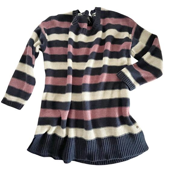 Eddie Bauer Striped Crew Neck Cotton Sweater Women's M | Pink, Blue, Cream | EUC - Picture 1 of 10